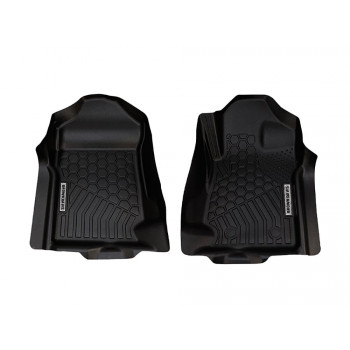 Brown Davis 4WD Floor Mats - Driver and Passenger Suitable for Ford Ranger Next Gen (2022 to Present) (Pair) - FM-FR22F