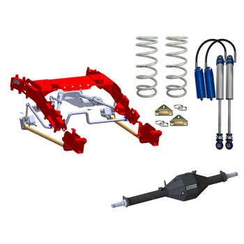 Superior Bolt in Coil Conversion VSB14 Street Legal 2 Inch (50mm) Lift Kit with Track Corrected Chromoly Diamond Diff Housing w/2.5 Remote Reservoir Shocks (Rear Only) Suitable For Toyota LandCruiser 79 Series (VSC Models) - SUP-RR25-79VCBW-TCDD2ROKIT