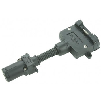 Hayman Reese Trailer Connector Adaptor 7 Pin Round to 7 Pin Flat (Each) - 04753