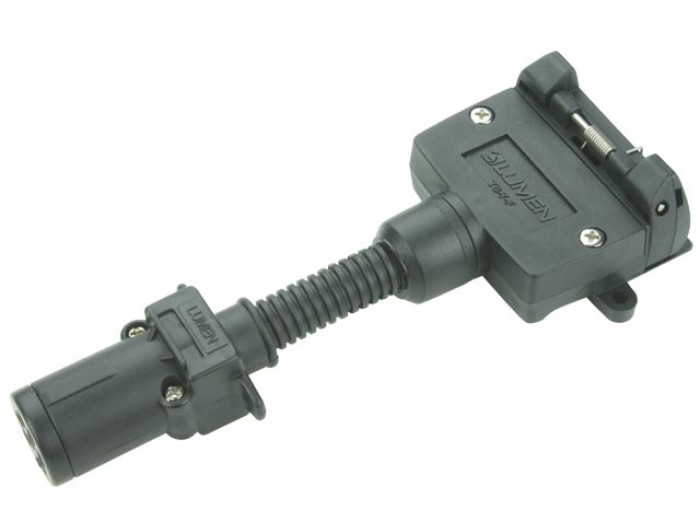 Hayman Reese Trailer Connector Adaptor 7 Pin Round to 7 Pin Flat (Each) - 04753