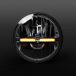 STEDI 7 Inch Homage Black Indicator 5700K LED Headlight - ST-45-HBI-071