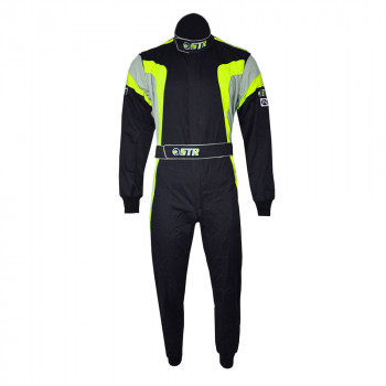 STR Podium Race Suit - Black/Fluoro Yellow/Silver - POD_15244_EUXX