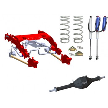 Superior Bolt in Coil Conversion VSB14 Street Legal 2 Inch (50mm) Lift Kit with Track Corrected Chromoly Diamond Diff Housing w/Remote Reservoir Shocks (Rear Only) Suitable For Toyota LandCruiser 79 Series (VSC Models) - SUP-RR-79VCBW-TCDD2ROKIT