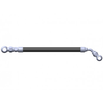 Superior Reservoir Hose Rubber 600mm 9/16 45 deg Swivel to 3/8 Straight Swivel (Each) - 3113160