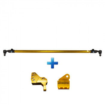 Superior Billet Series 7075 - T6 Alloy Drag Link Solid Bar Suitable For Toyota LandCruiser 76/78/79 Series V8 and 2.8 4cyl (Wide Body) Adjustable - 79DRAG8-AL