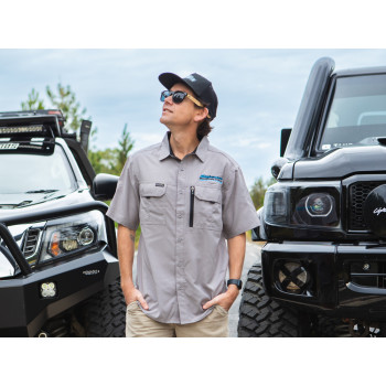 Superior Mens Short Sleeve Fishing Shirt Stone (Each) - SUP-FISHSS-M-STN-XXX