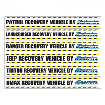 Superior Sticker Sheet A4 (Recovery Vehicle Set) - SUP-STICKER-SETRV