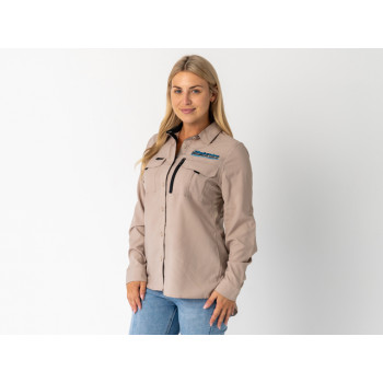 Superior Ladies Syzmik Fishing Shirt Sand (Each) - SUP-FISH-L-SAND-XXX