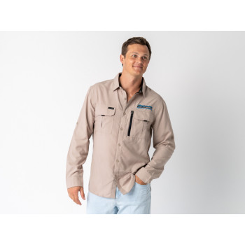 Superior Mens Syzmik Fishing Shirt Sand (Each) - SUP-FISH-M-SAND-XXX