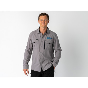 Superior Mens Syzmik Fishing Shirt Stone (Each) - SUP-FISH-M-STN-XXX