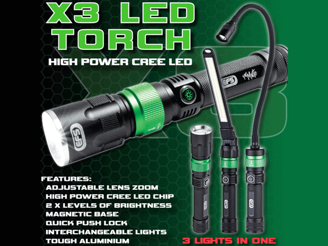 EFS Ya'Mate X3 LED Torch (Each) - EFS-YA-TX3