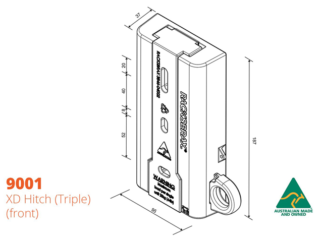 RacksBrax XD Hitch Triple Pack (Kit) - 9001