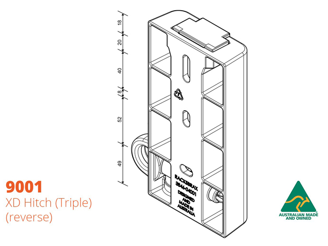 RacksBrax XD Hitch Triple Pack (Kit) - 9001