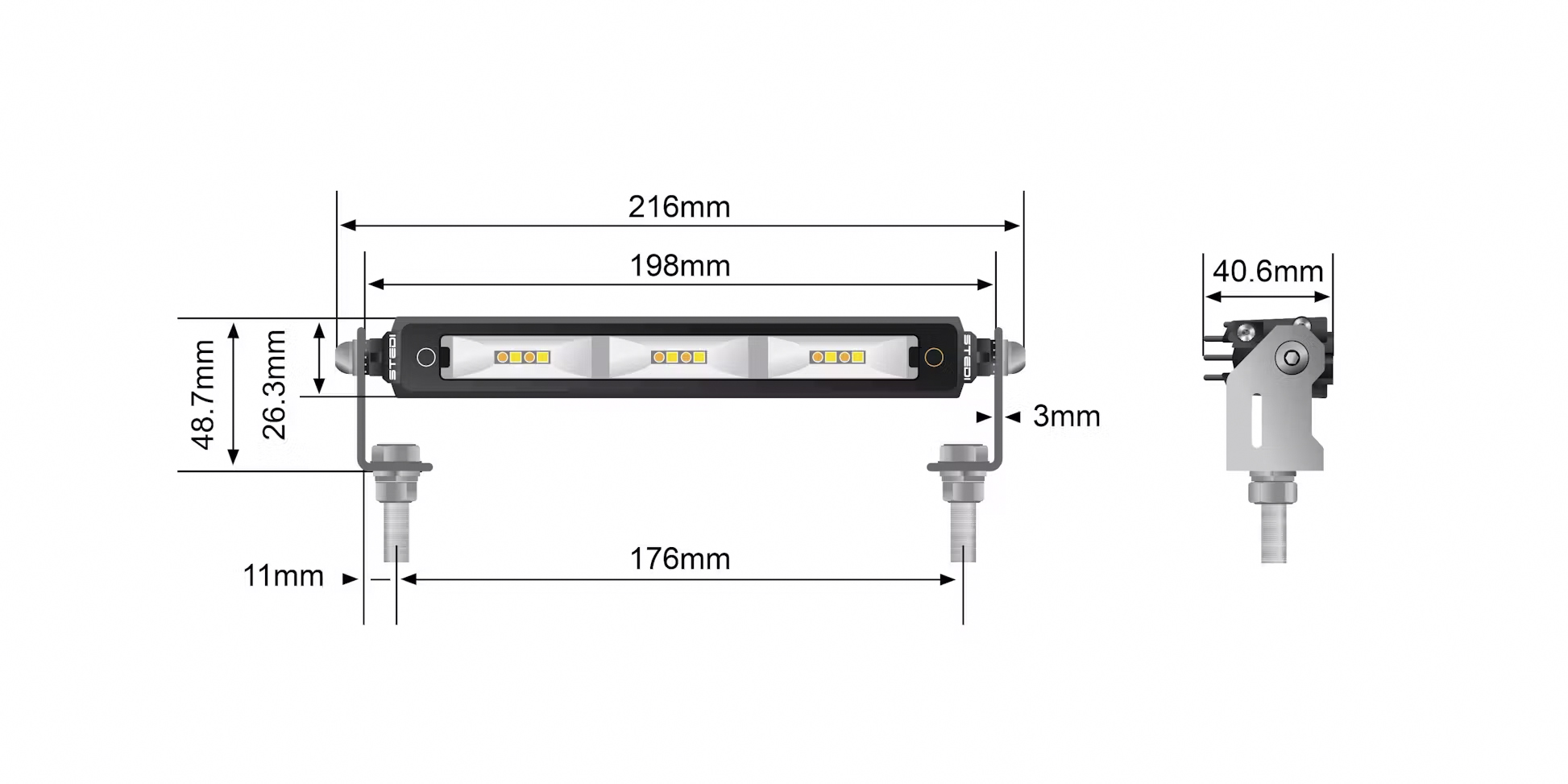 STEDI Micro Touch Dual Colour 7.8 Inch - ST-06-MV2-307