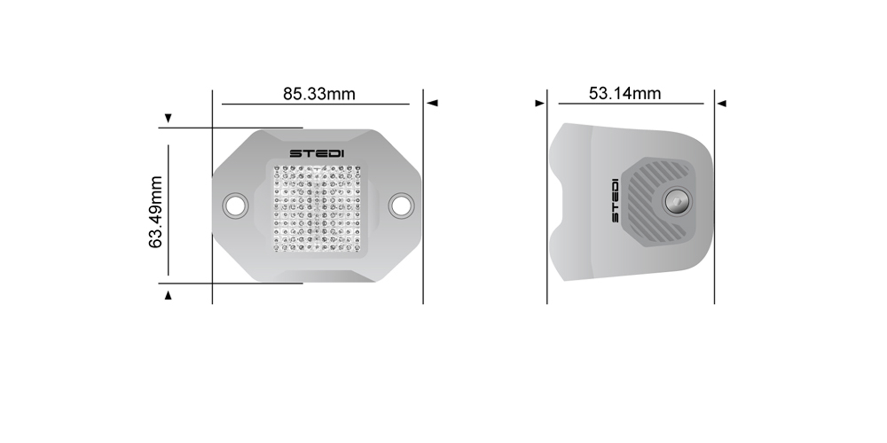 STEDI G1 Marine Flush Work Light - ST-07-G1-002
