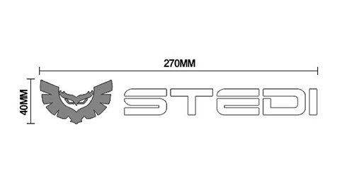 STEDI Banner Sticker 270mm X 40mm (Each) - STICKER-SMALL