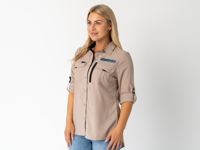 Superior Ladies Syzmik Fishing Shirt Sand (Each) - SUP-FISH-L-SAND-XXX