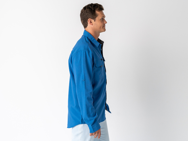 Superior Mens Syzmik Fishing Shirt Blue (Each) - SUP-FISH-M-BLUE-XXX