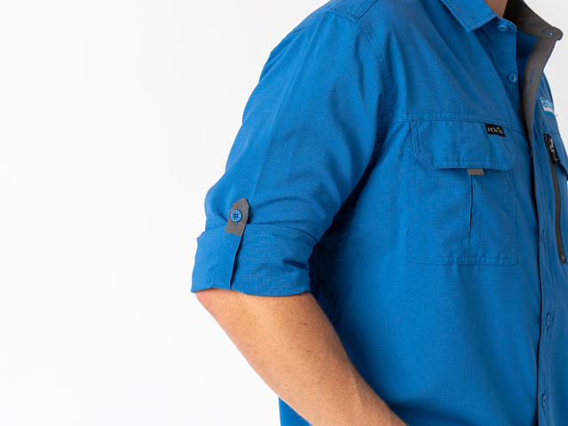 Superior Mens Syzmik Fishing Shirt Blue (Each) - SUP-FISH-M-BLUE-XXX