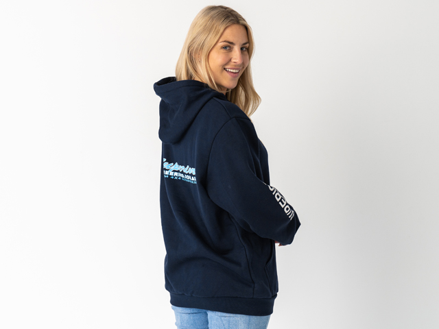 Superior Unisex Hoodie Navy with Sleeve Logo (Each) - SUP-HOODIE-LOGO-U-NAVY-XXX