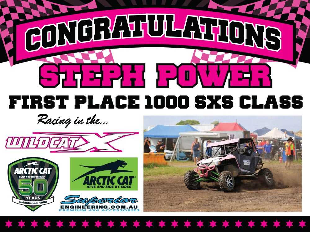 Congratulations to Steph Power